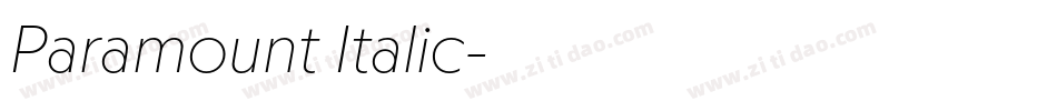 Paramount Italic字体转换